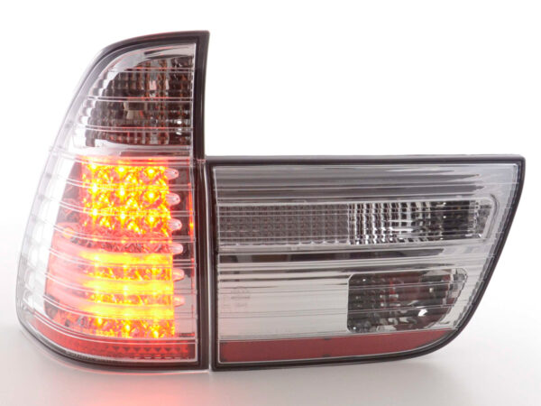 Feux arrières LED BMW X5 E53 98-02 chrome -