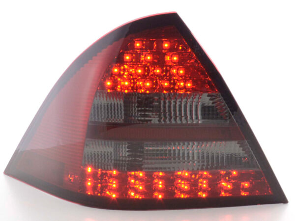 Kit feux arrière LED Mercedes Classe C W203 Limo 05-07 rouge / noir -