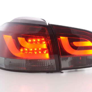 Kit feux arrières LED VW Golf 6 type 1K 2008-2012 rouge / noir -