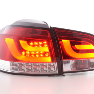 Set feux arrières LED VW Golf 6 type 1K 2008 à 2012 rouge / clair avec clignotants LED -