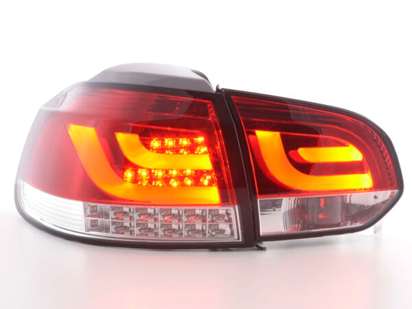 Set feux arrières LED VW Golf 6 type 1K 2008 à 2012 rouge / clair avec clignotants LED -