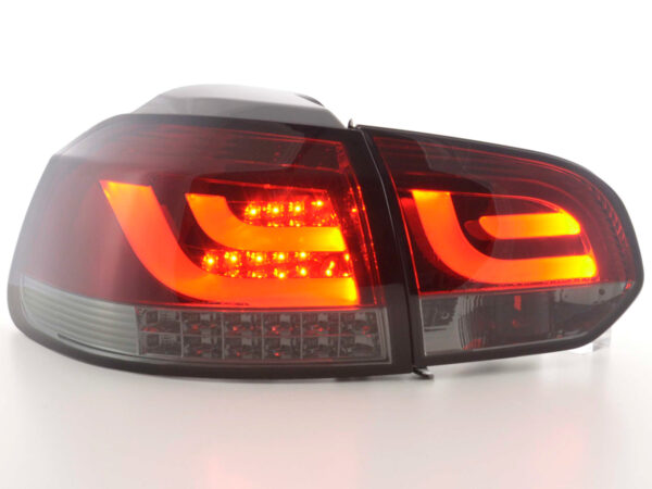 Kit feux arrières LED VW Golf 6 type 1K 2008 à 2012 rouge / noir avec clignotants LED - – Image 2