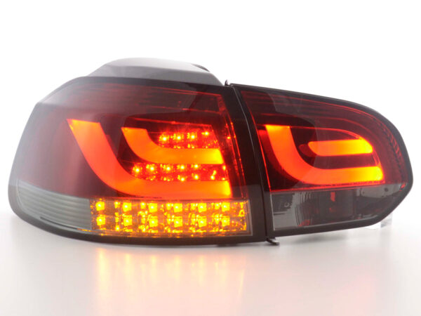 Kit feux arrières LED VW Golf 6 type 1K 2008 à 2012 rouge / noir avec clignotants LED - – Image 3