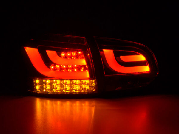 Kit feux arrières LED VW Golf 6 type 1K 2008 à 2012 rouge / noir avec clignotants LED - – Image 5