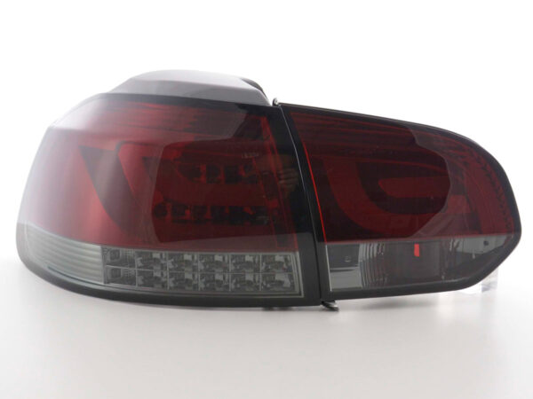 Kit feux arrières LED VW Golf 6 type 1K 2008 à 2012 rouge / noir avec clignotants LED - – Image 6