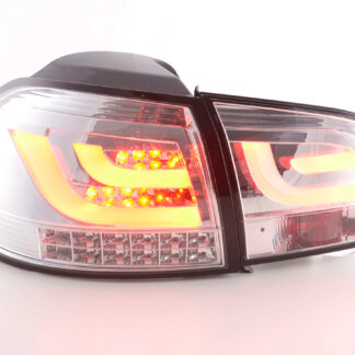 Set feux arrières LED VW Golf 6 type 1K 2008-2012 chrome avec clignotants LED -
