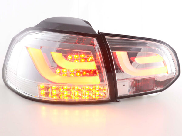 Set feux arrières LED VW Golf 6 type 1K 2008-2012 chrome avec clignotants LED - – Image 3