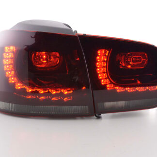 Feux arrières à LED VW Golf 6 Type 1K 2008-2012 rouge / noir look GTI -