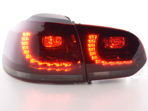 Feux arrières à LED VW Golf 6 Type 1K 2008-2012 rouge / noir look GTI - – Image 3