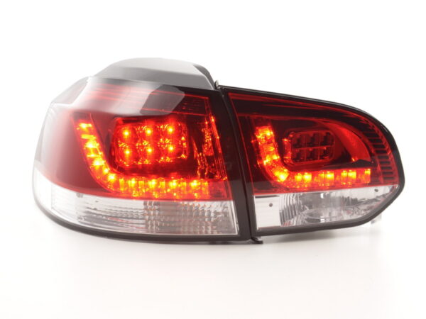 Kit feux arrières à LED VW Golf 6 type 1K 2008-2012 clair / rouge pour conduite à droite -