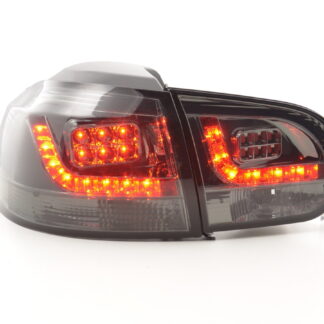 Kit feux arrières LED VW Golf 6 type 1K 2008-2012 noir pour conduite à droite -