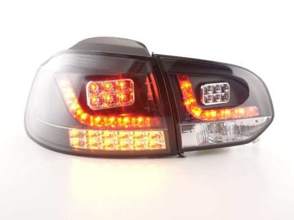 Kit feux arrières LED VW Golf 6 type 1K 2008-2012 noir avec clignotants LED pour conduite à droite - – Image 2