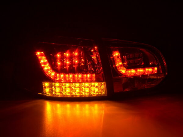 Kit feux arrières LED VW Golf 6 type 1K 2008-2012 rouge / clair avec clignotants LED pour conduite à droite - – Image 4
