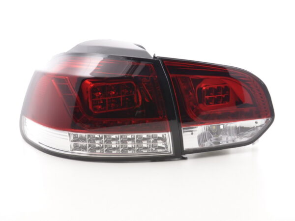 Kit feux arrières LED VW Golf 6 type 1K 2008-2012 rouge / clair avec clignotants LED pour conduite à droite - – Image 5
