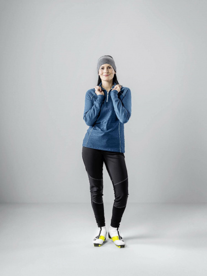 Thermoshirts thermoshirt Midlayer CB dames modal/cotton jeans bleu taille 40 - Löffler – Image 6