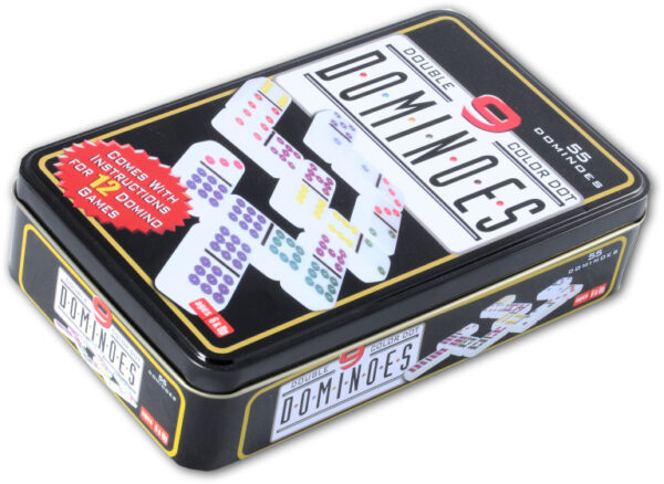 Jeux de société Jeu de dominos Double 9 en étain 55 briques - Longfield Games – Image 10