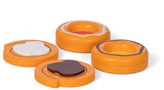 Sets de jeux pâtisserie danoise junior 6 cm bois orange/brun 4-pièces - Mamamemo – Image 5