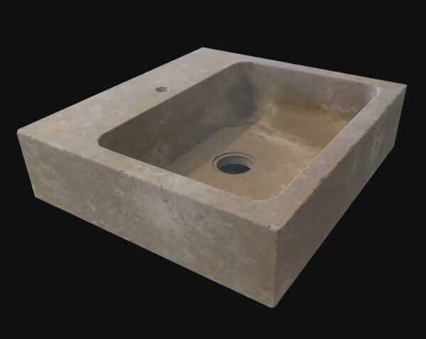 Evier en pierre 1 bac Aigues - 90 x 60 x 15 - Lanvignes Antiquaire - COMPTOIR DES PIERRES – Image 3