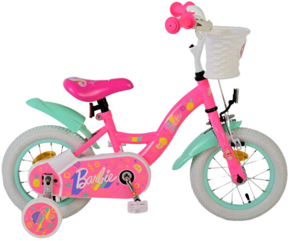 Children bikes Barbie 12 Pouces 20 cm Fille Frein à rétropédalage Rose/Vert-menthe - Mattel – Image 9