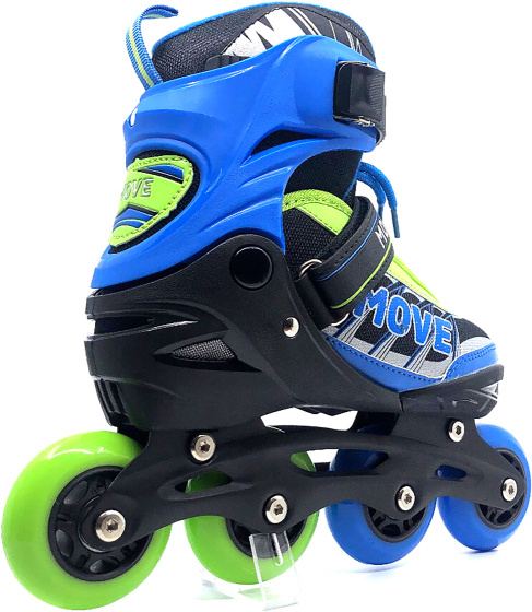 Patins à roulettes en ligne patins inline Fast semi-softboot réglable bleu/vert taille 38-41 - Move – Image 7