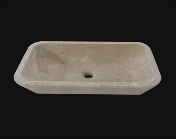 Vasque en pierre Lourmarin - 70 x 36 x 10 - Comblanchien Clair Adouci - COMPTOIR DES PIERRES – Image 3