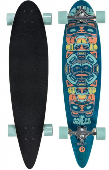 Longboards longboard Seneca 97 x 23 cm bois noir/bleu - Playlife – Image 5