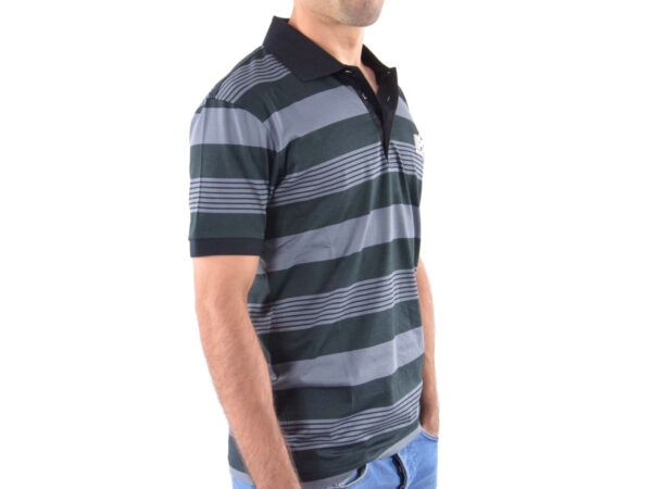 Polo, polo, top moderne, design de classe, rayé gris taille S - – Image 3