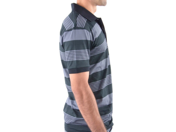 Polo, polo, top moderne, design de classe, rayé gris taille S - – Image 4