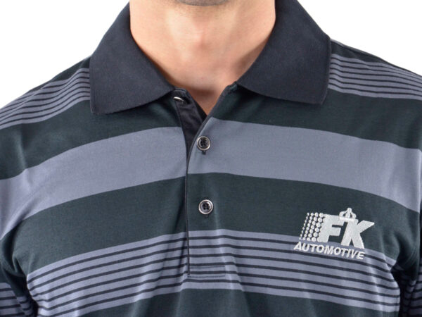 Polo, polo, top moderne, design de classe, rayé gris taille S - – Image 5