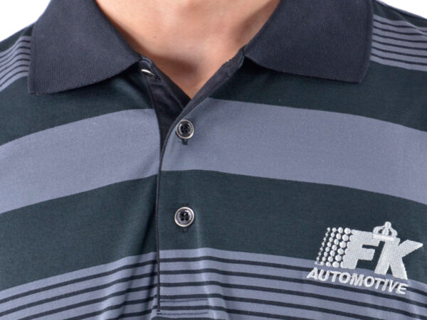 Polo, polo, top moderne, design de classe, rayé gris taille S - – Image 7