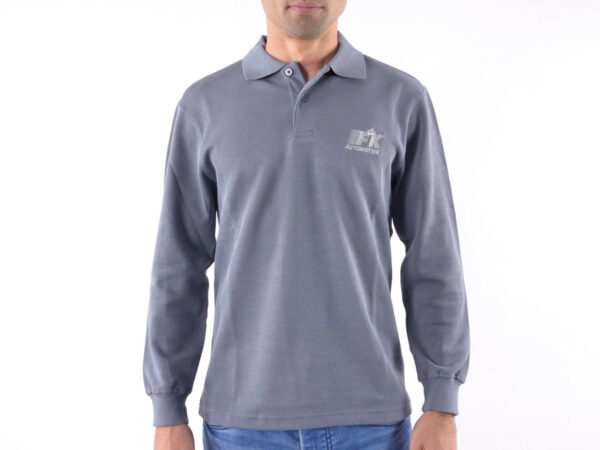 Polo, polo, chemise, top moderne, design de classe, gris taille M -