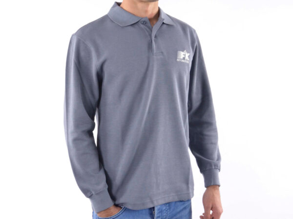 Polo, polo, chemise, top moderne, design de classe, gris taille M - – Image 2