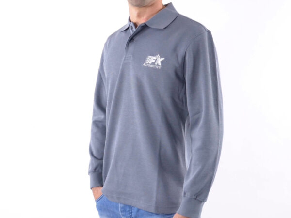 Polo, polo, chemise, top moderne, design de classe, gris taille M - – Image 3