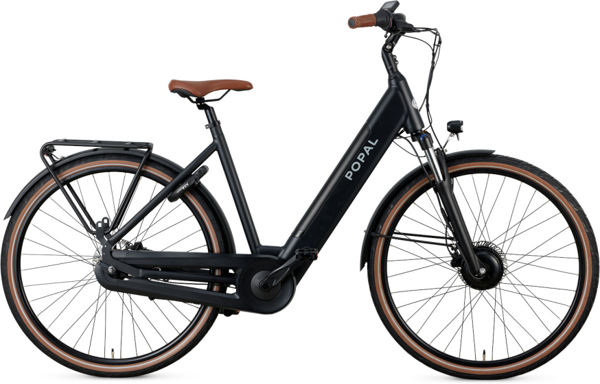 Vélos de ville électriques Novel FM 28 Pouces 59 cm Femme 7SP Hydraulique Frein à disque Noir mat - Popal – Image 12