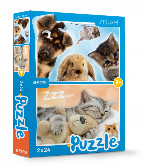 Puzzles Babydieren puzzle junior 24/24 pièces - Rebo Productions – Image 6