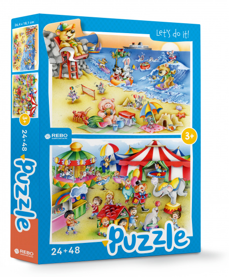 Puzzles Beach & Circus puzzle junior 24/48 pièces - Rebo Productions – Image 6