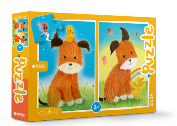 Puzzles Hond & Eendje puzzle junior 24/24 pièces - Rebo Productions – Image 6