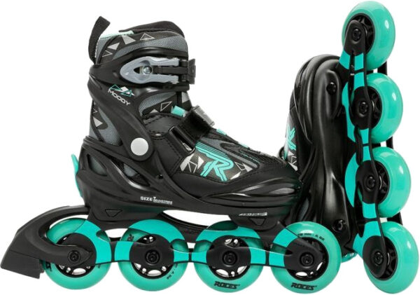 Patins à roulettes en ligne Moody Tif patins à roues alignées noir/aqua taille 30-35 - Roces – Image 8