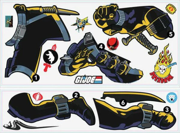 Wall decals GI Joe Retro Snake Eyes Sticker mural 93 cm 16 pièces - RoomMates – Image 15