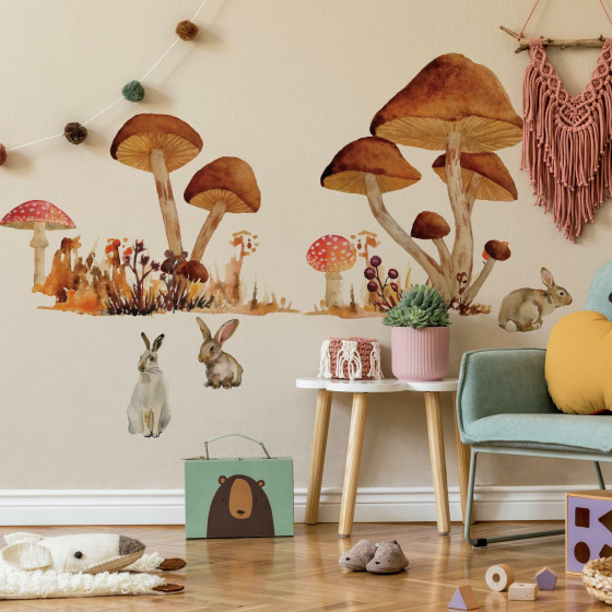 Wall decals Mushroom Sticker mural Junior 83,51 x 127 cm Marron - RoomMates – Image 13