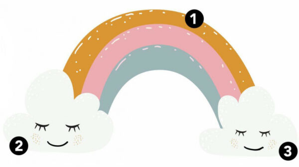 Wall decals Autocollant mural Coeurs arc-en-ciel 112 cm Vinyle 47 pièces - RoomMates – Image 7
