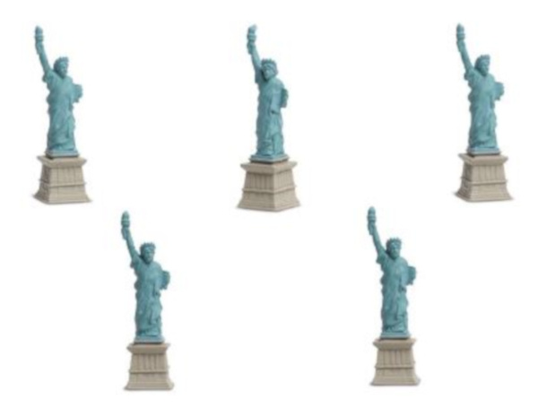 Sets de jeux Statue de la Liberté jeu 2,5 cm PVC bleu/gris 192 pièces - Safari – Image 6