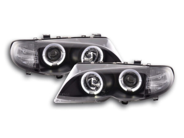 Phare avant BMW Série 3 E46 Limo / Touring 02-05 noir -