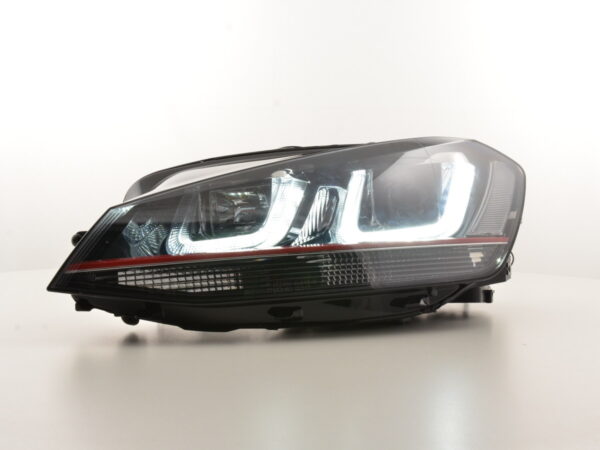 Phares Daylight LED feux de jour VW Golf 7 à partir de 2012 noir / rouge -