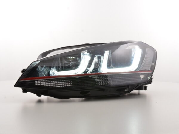 Phares Daylight LED feux de jour VW Golf 7 à partir de 2012 noir / rouge - – Image 2