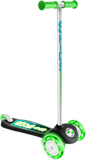 Children's scooters Flashing 3-wheel Child scooter Foot brake Green/Black - Skids Control – Image 5