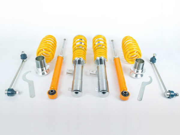 Kit combinés filetés FK en acier inoxydable Skoda Octavia 1Z Limo de 2004 avec jambe de force de 55 mm -