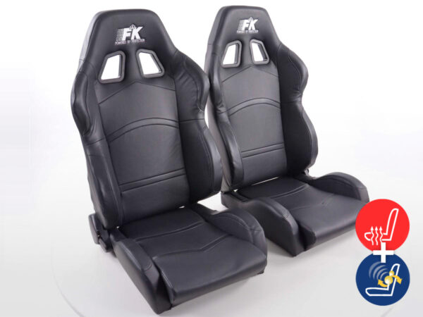 Sièges sport FK Sièges demi-coque auto Set Cyberstar avec siège chauffant et massage -