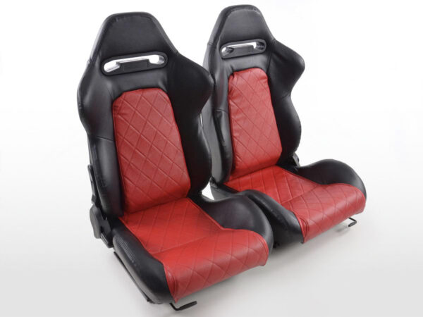 Sièges sport FK Sièges à demi-coque Auto Set Detroit dans un look de sport automobile -