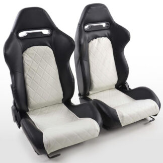 Sièges sport FK Sièges à demi-coque Auto Set Detroit dans un look de sport automobile -